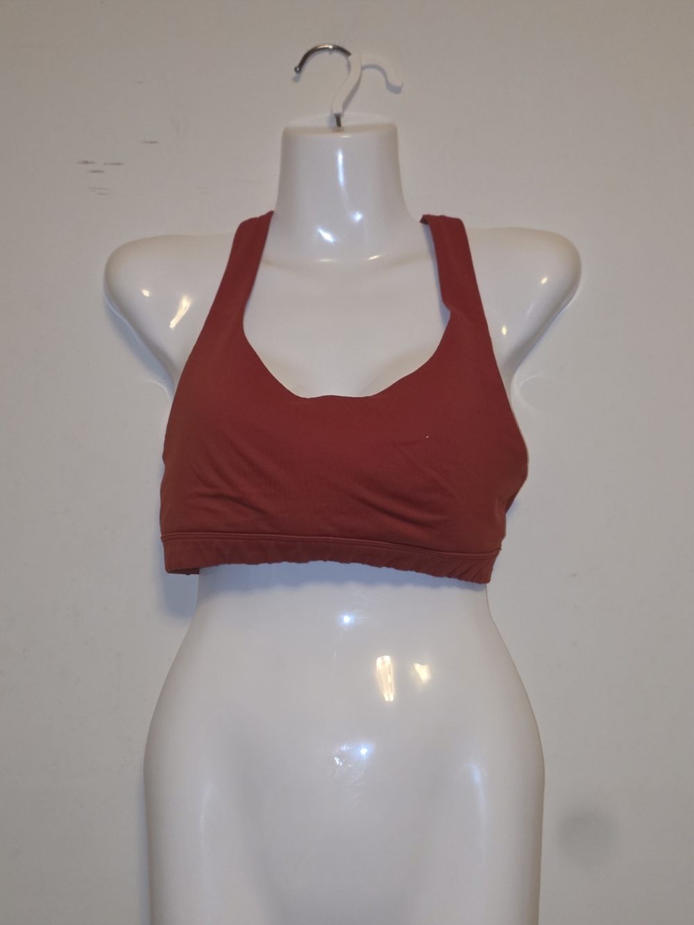 aerie Rust-Red Seamless Racerback Sports Bra